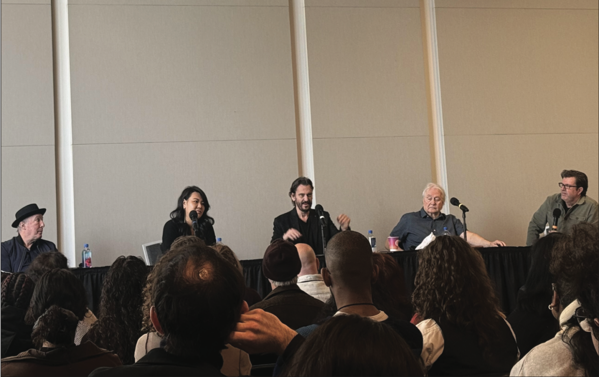A panel of producers and filmmakers speak to Cinequest-goers about their experiences in the film industry on Saturday.